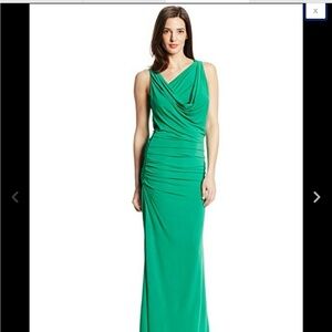BCBGMaxAzria One Shoulder Green Dress